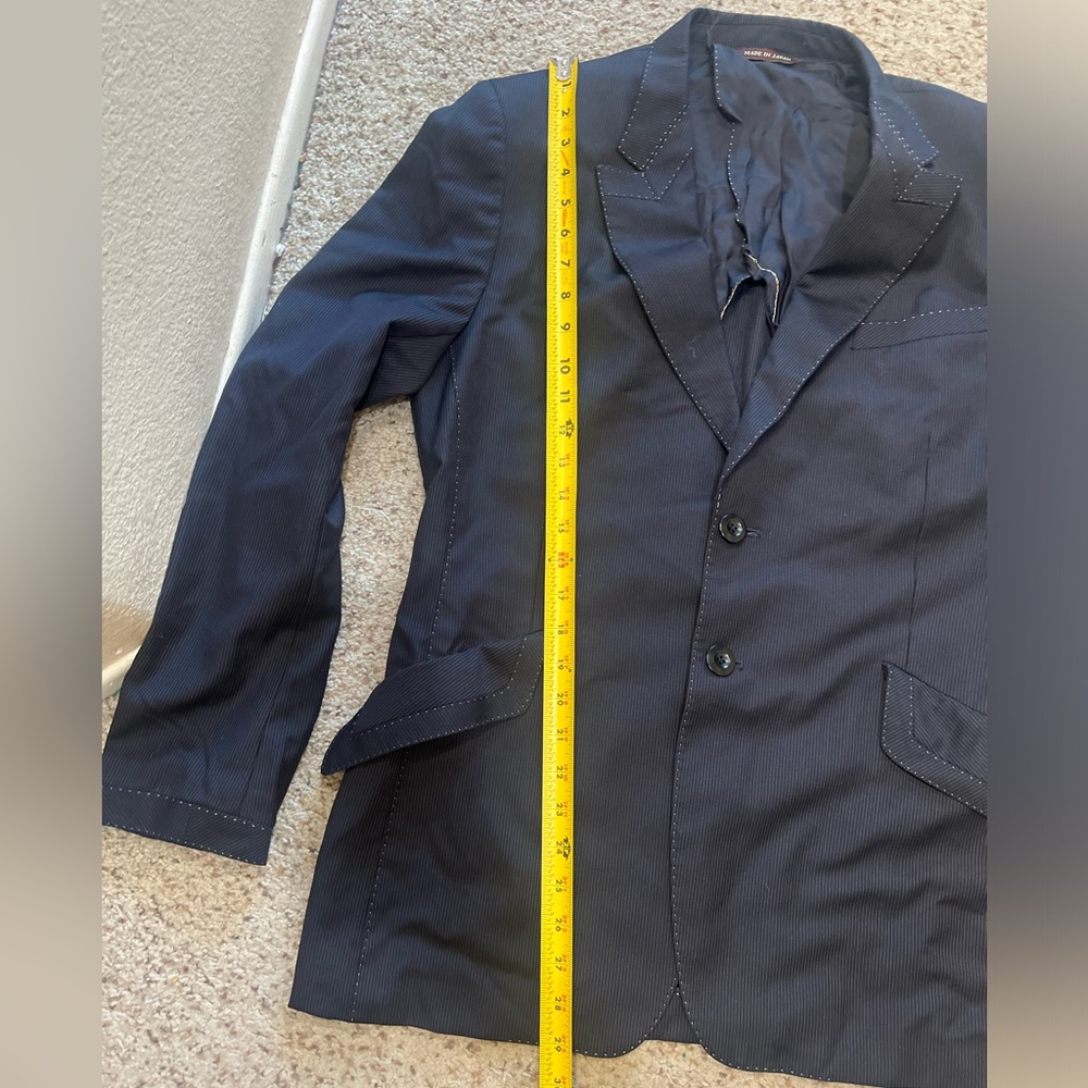 Paul Smith Pinstripe Suit Mens Navy Set Pants Blazer Two Button Wool Trousers 42 - Picture 6 of 16